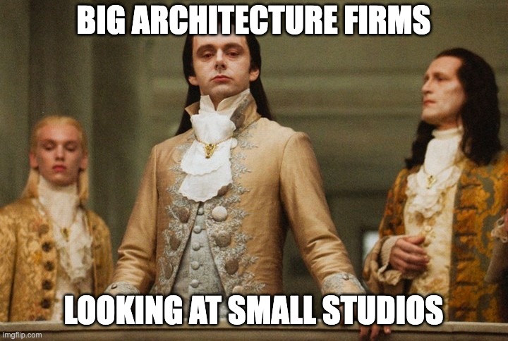 Big architecture firms looking at small house design studios.